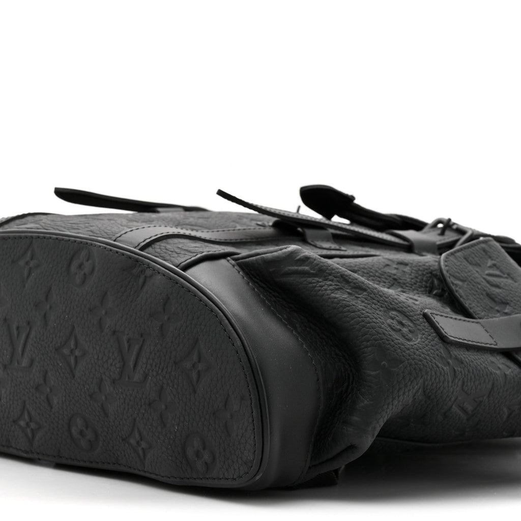 Louis Vuitton Taurillon Monogram Christopher MM Backpack Black