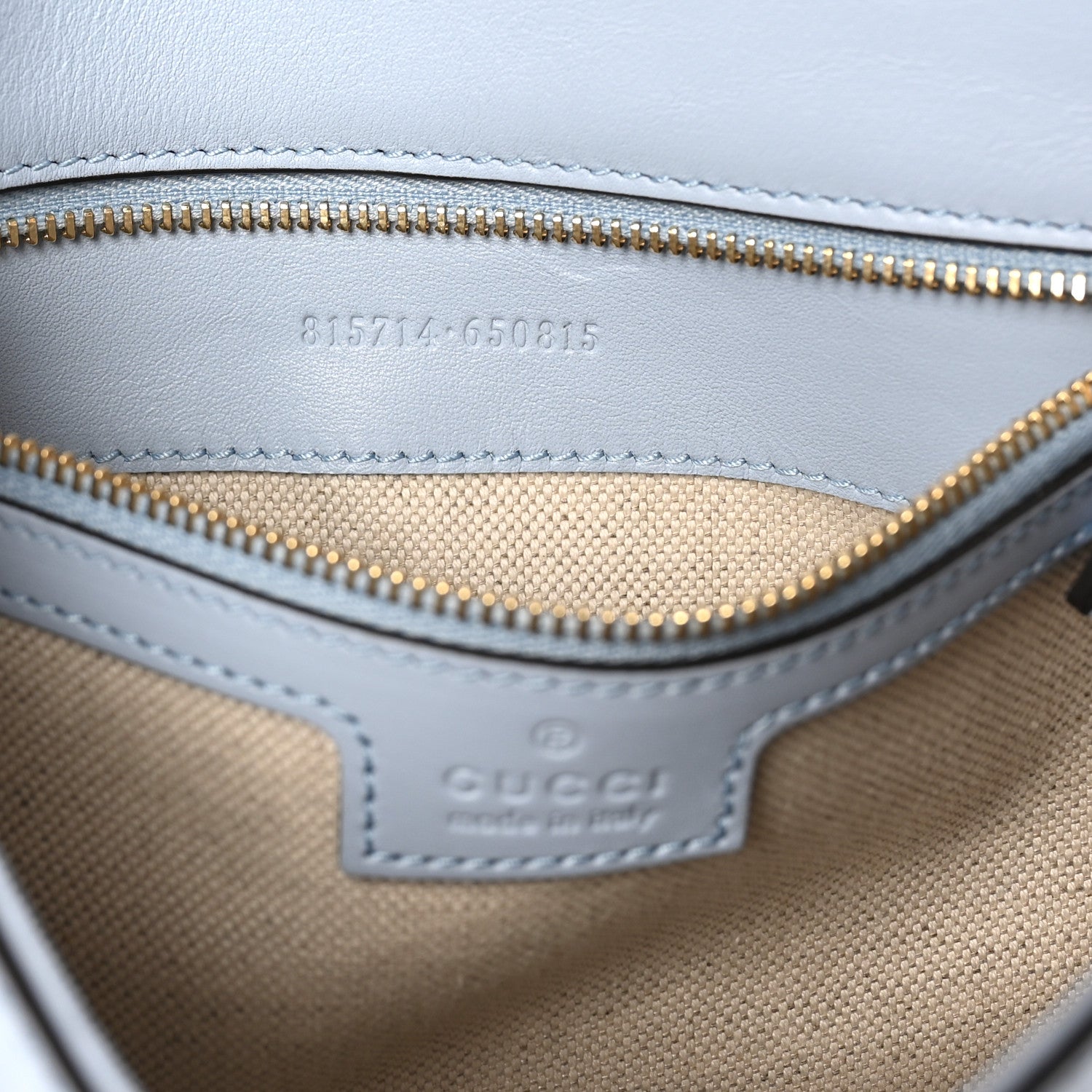 Gucci Roxy Calfskin Medium Blondie Top Handle Bag Cloudy Blue