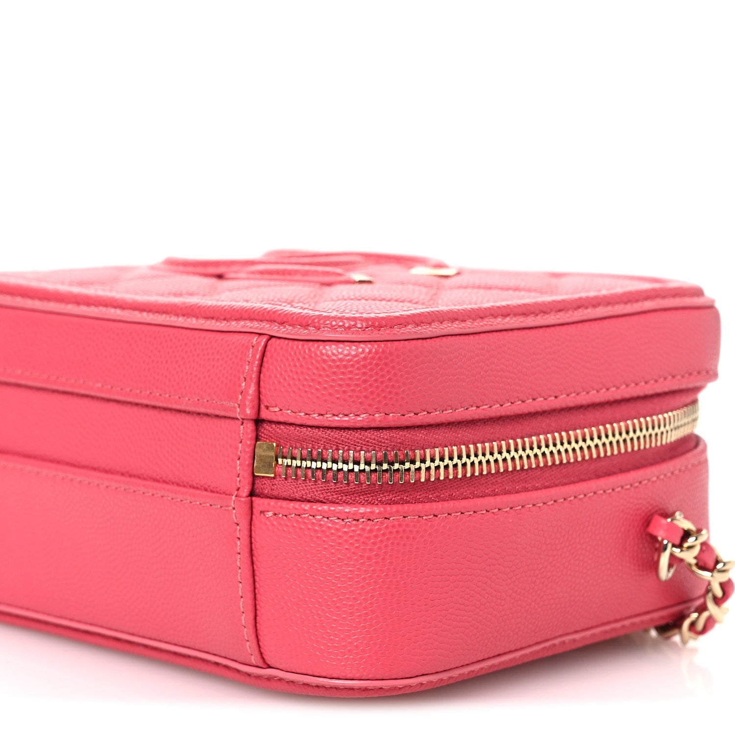 Chanel Caviar Quilted Small CC Filigree Vanity Case Pink