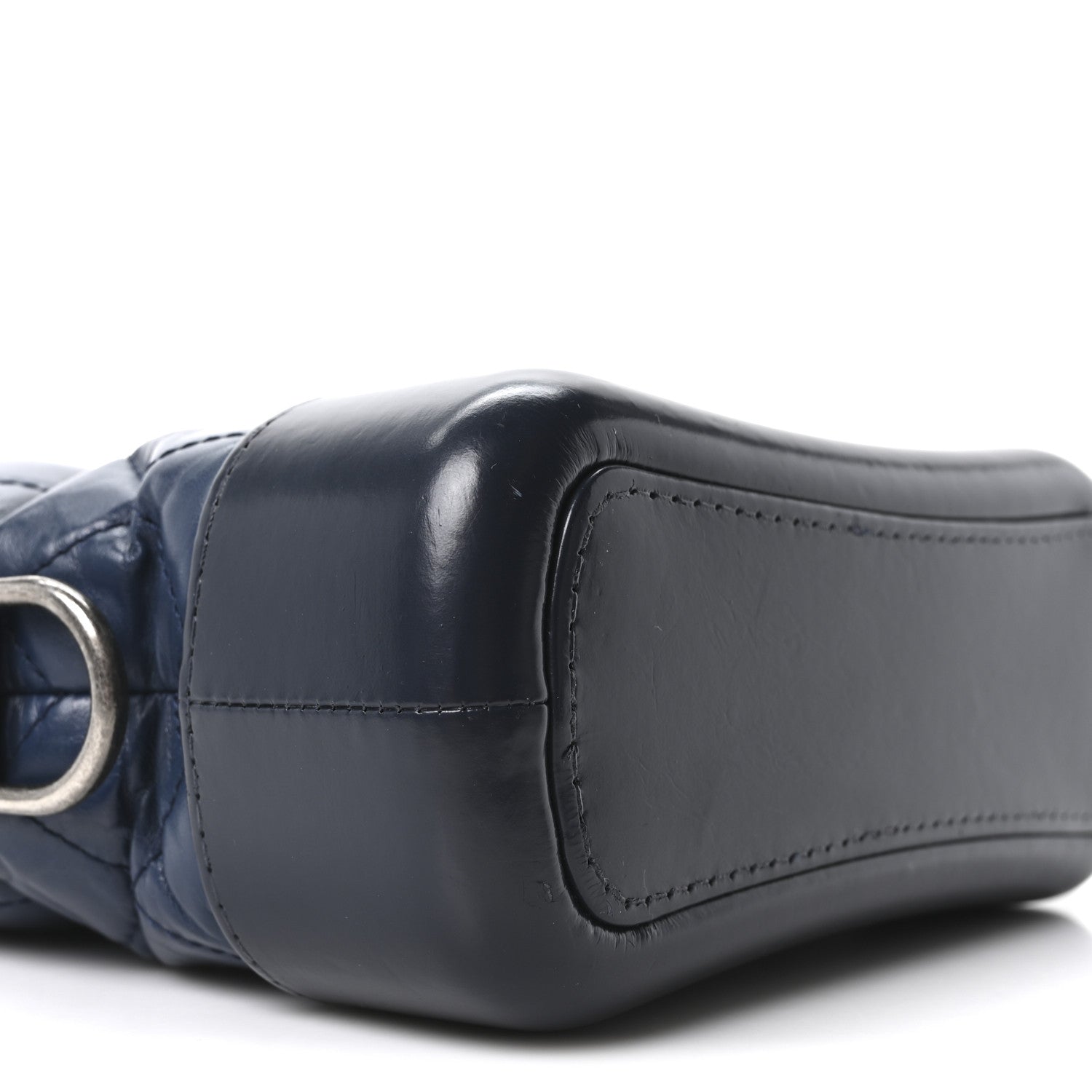 Chanel Aged Calfskin Quilted Small Gabrielle Hobo Navy