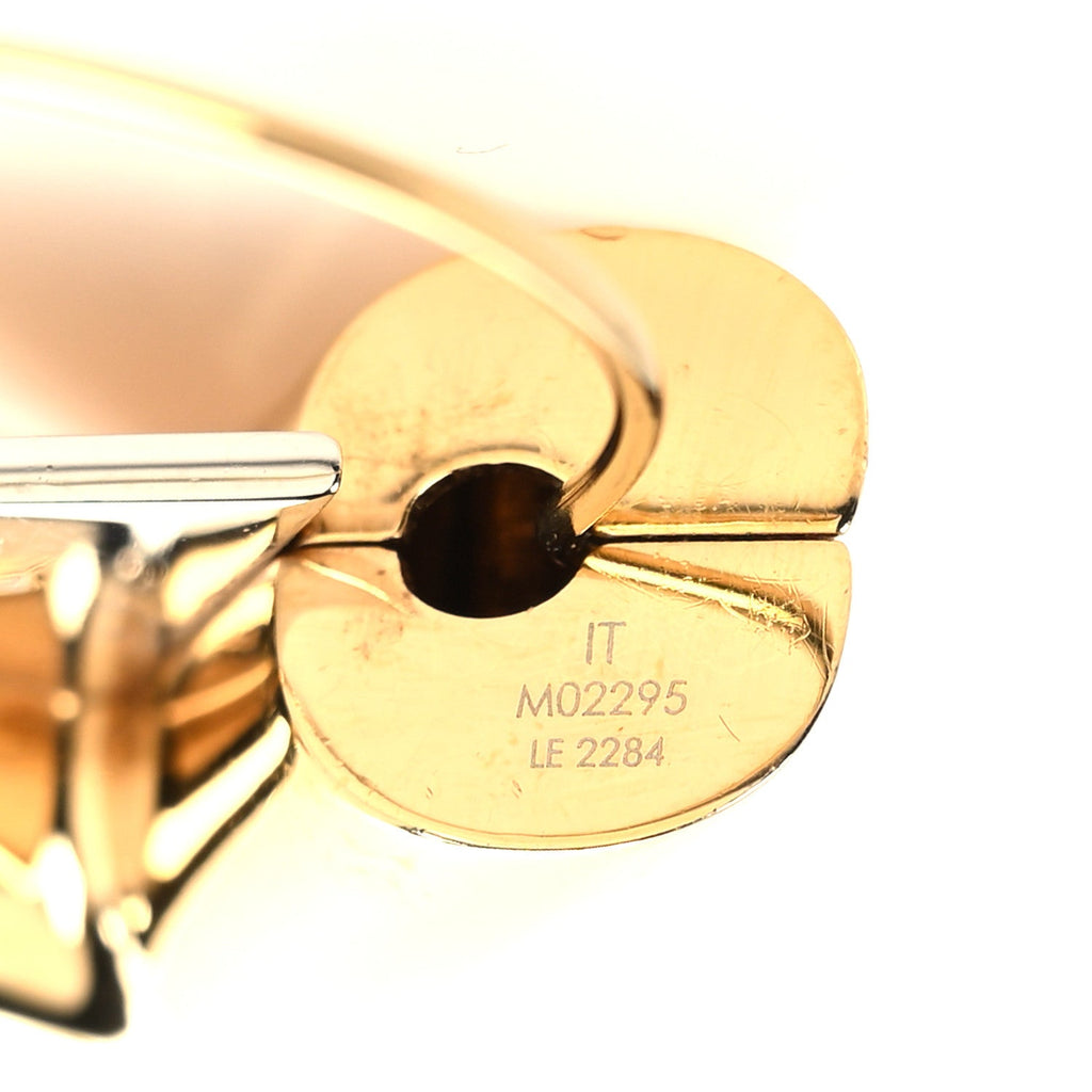 Louis Vuitton Metal V For Vuitton Earrings Gold Silver