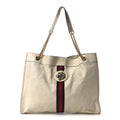 Gucci Calfskin Large Rajah Chain Tote White