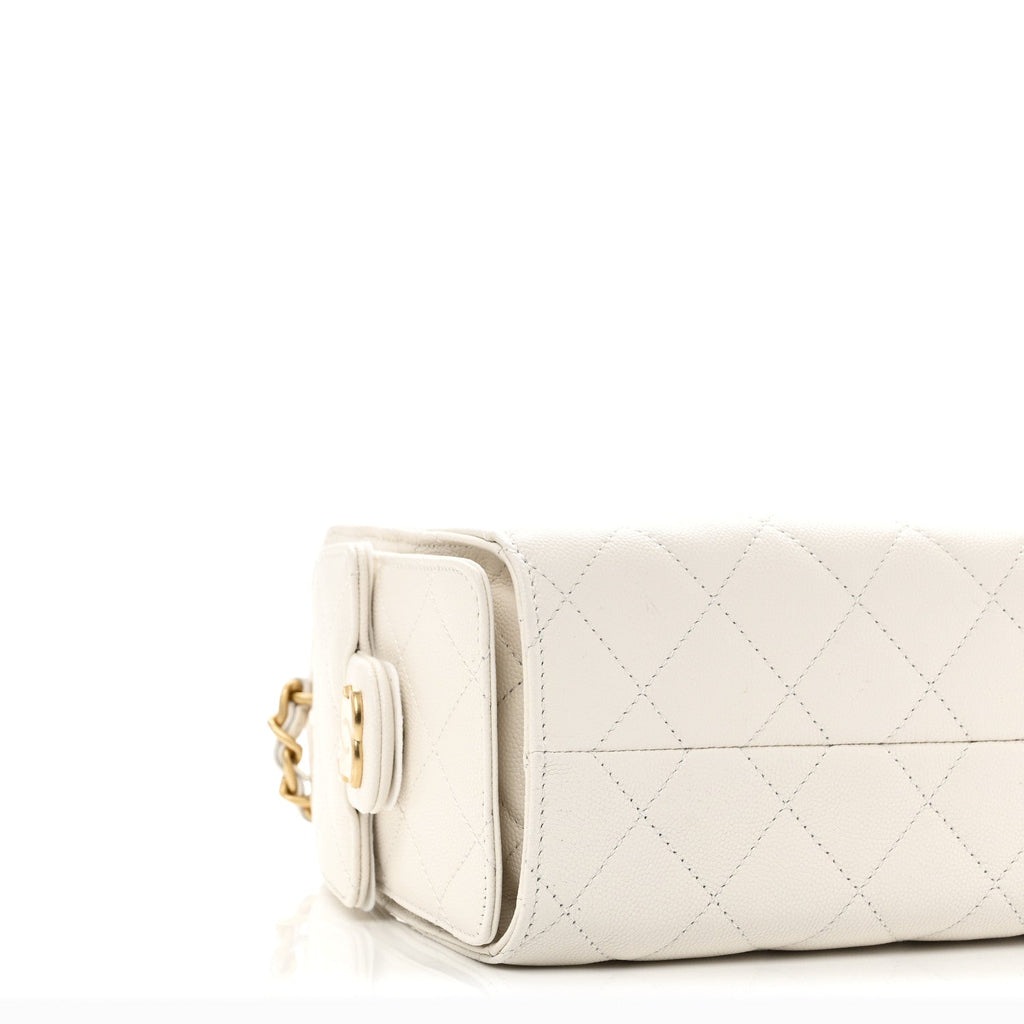 Chanel Caviar Quilted Mini Chanel 25 Handbag White