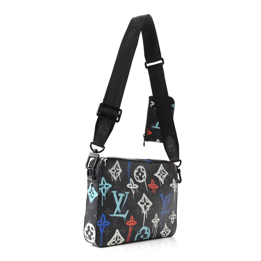 Louis Vuitton Monogram Eclipse LV Graffiti Trio Messenger Multicolor