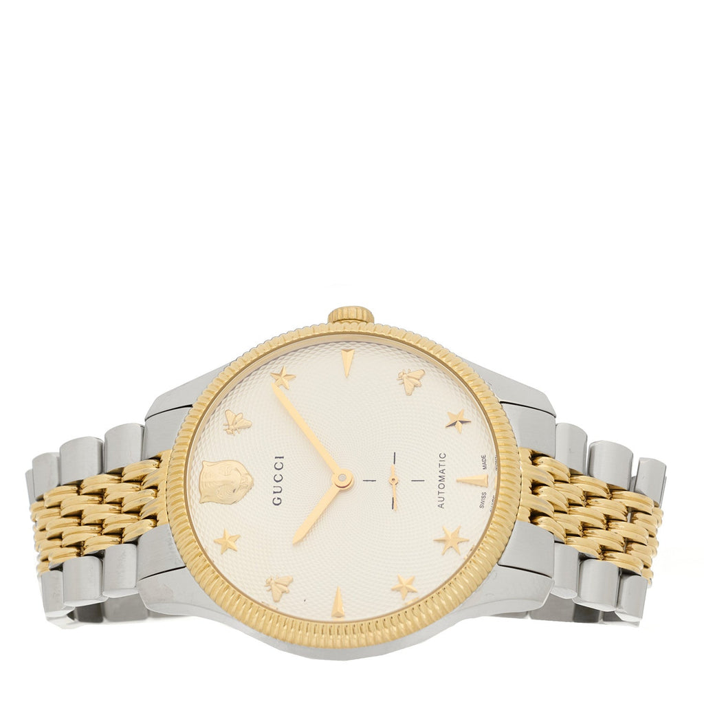 Gucci Stainless Steel 40mm G-Timeless Two Tone Charm Automatic Watch