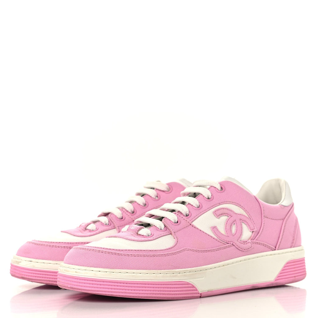Cotton Sneakers 39 Pink White