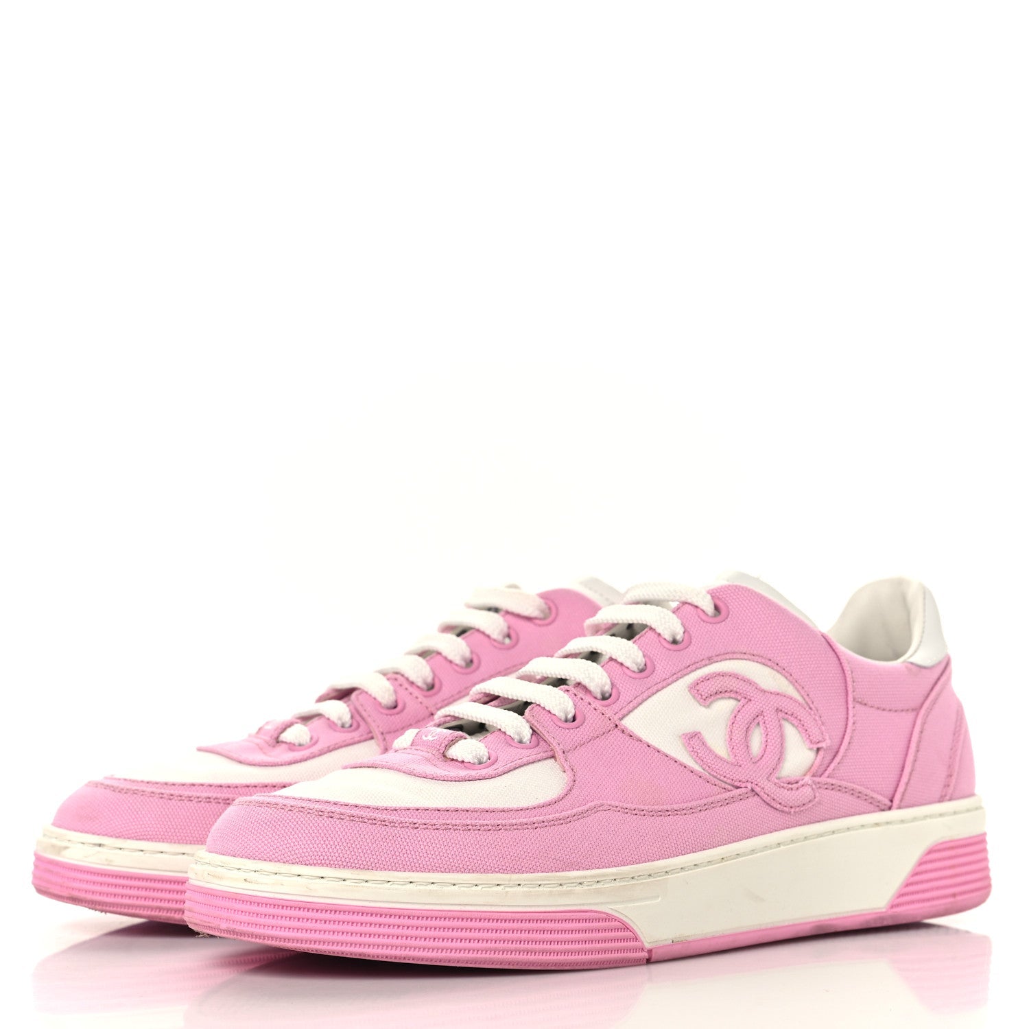Cotton Sneakers 39 Pink White