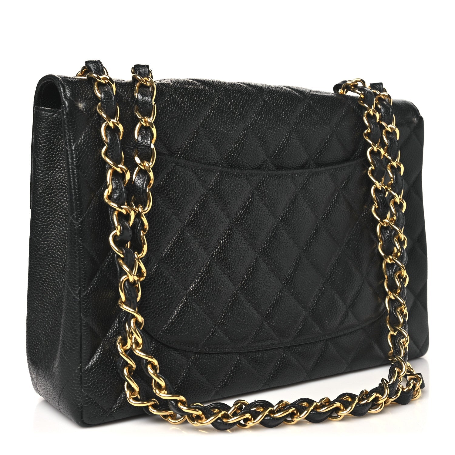 Chanel Caviar Jumbo Single Flap Black