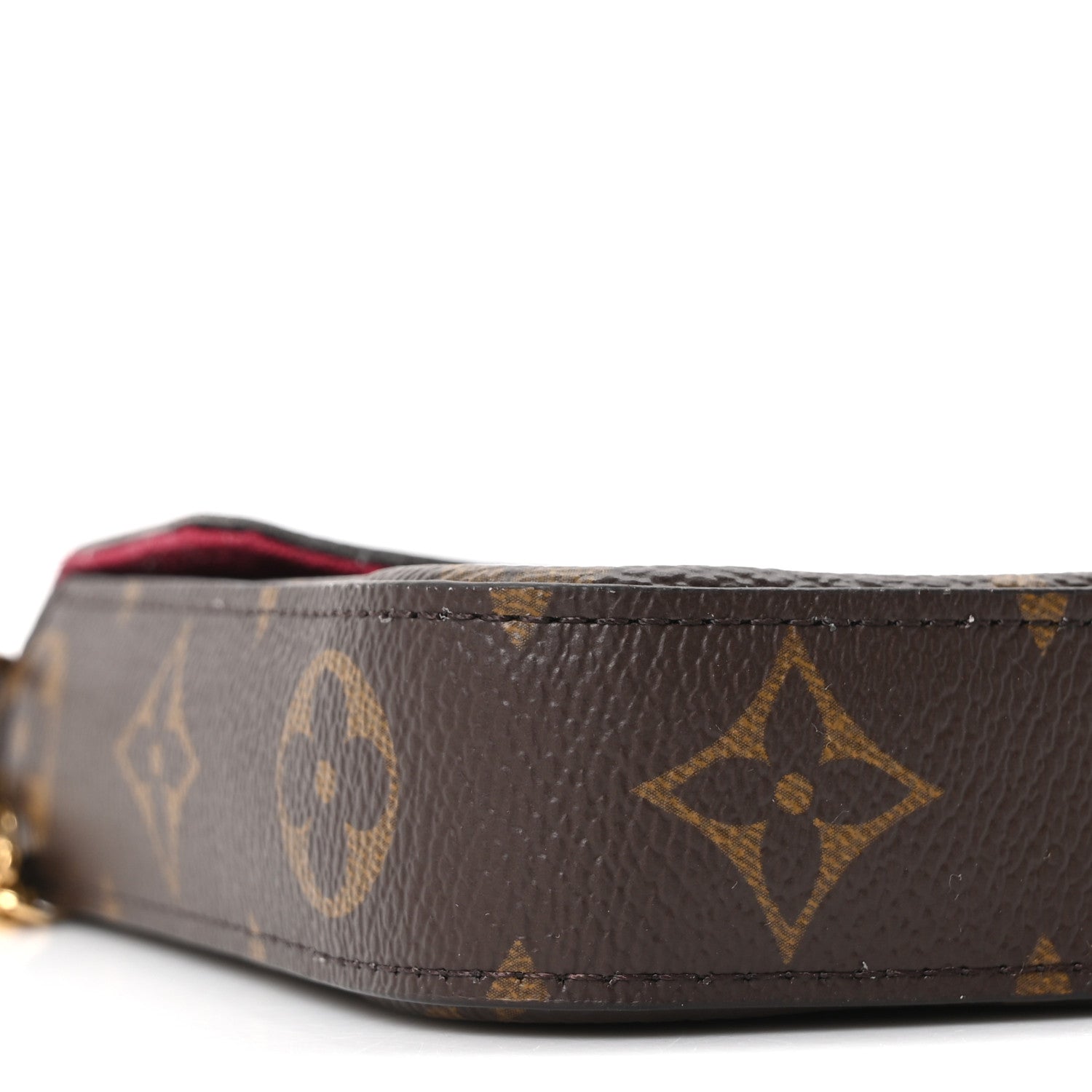 Louis Vuitton Monogram Pochette Felicie Chain Wallet Fuchsia