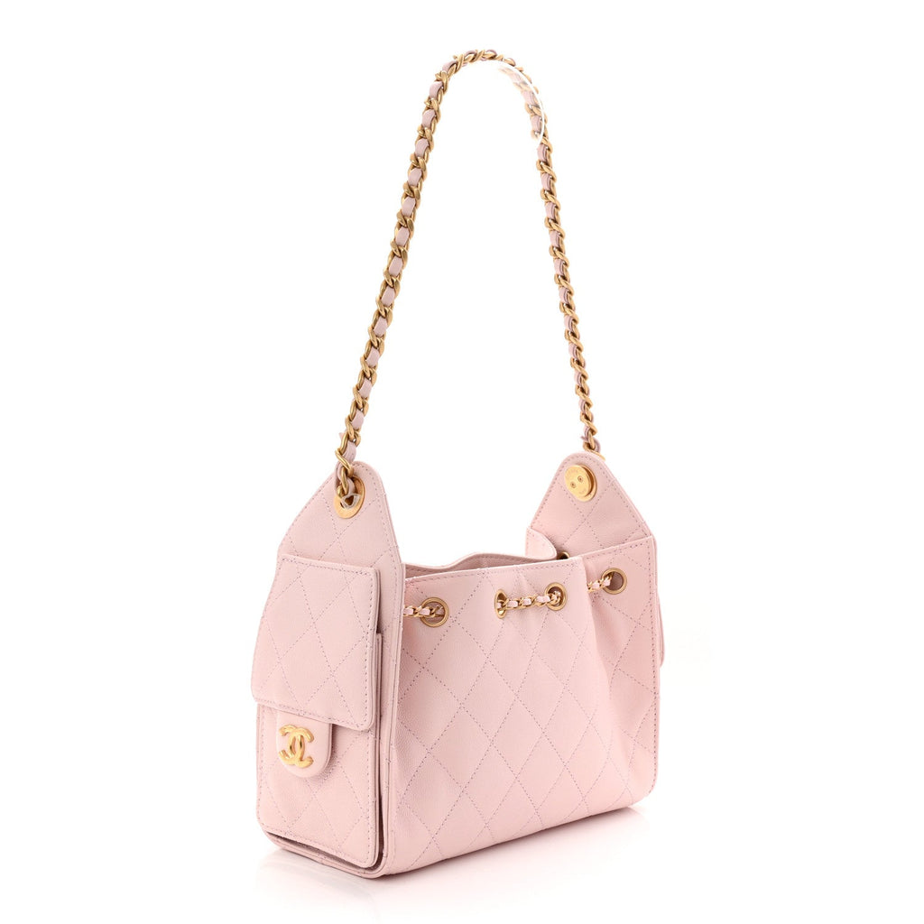 Chanel Caviar Quilted Mini Chanel 25 Handbag Light Pink