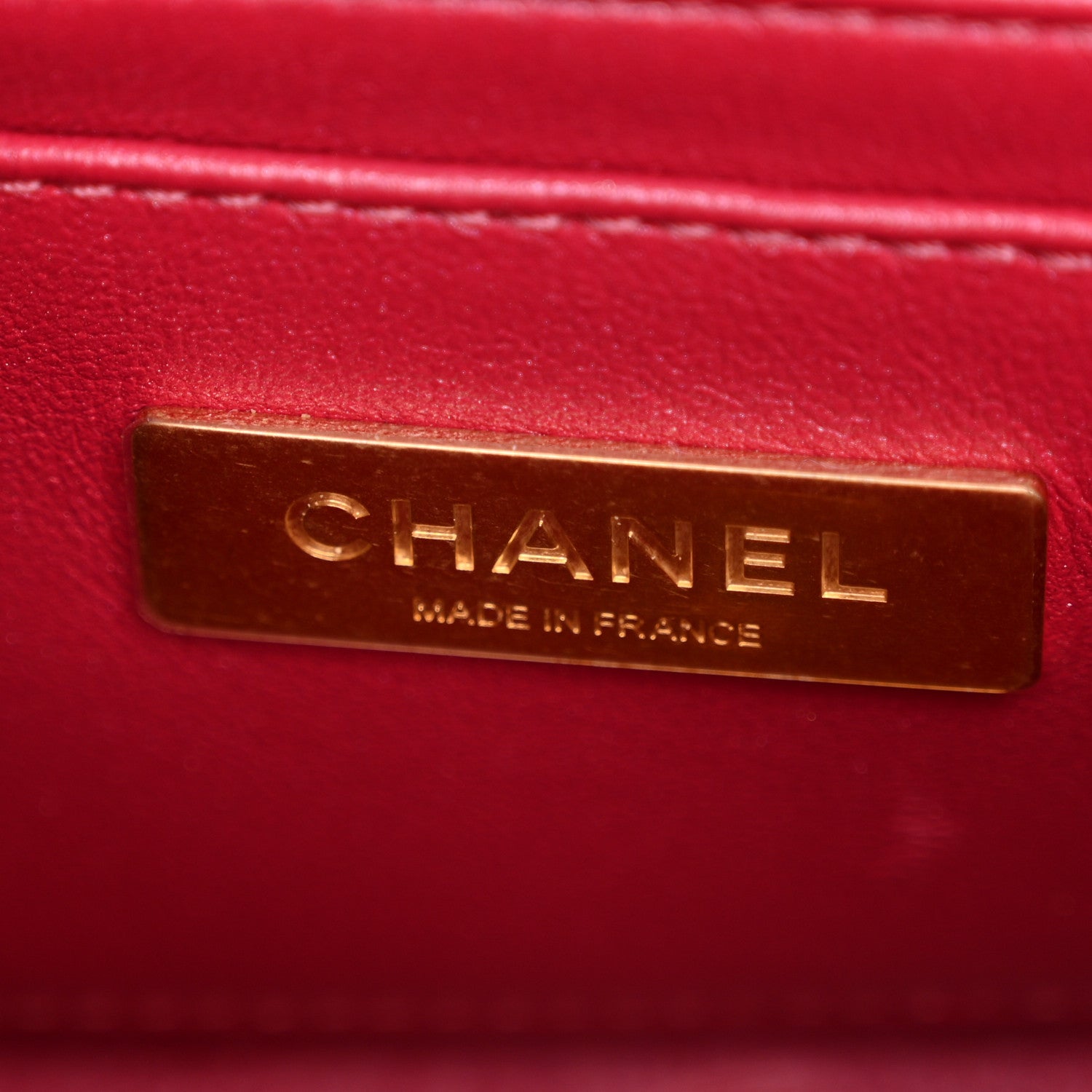 Chanel Mirror Metallic Calfskin Quilted Mini Top Handle Flap Pink