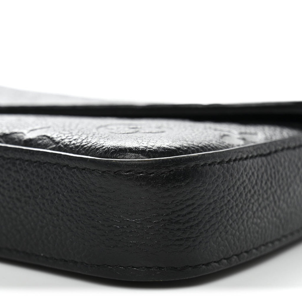 Louis Vuitton Empreinte Pochette Felicie Chain Wallet Black