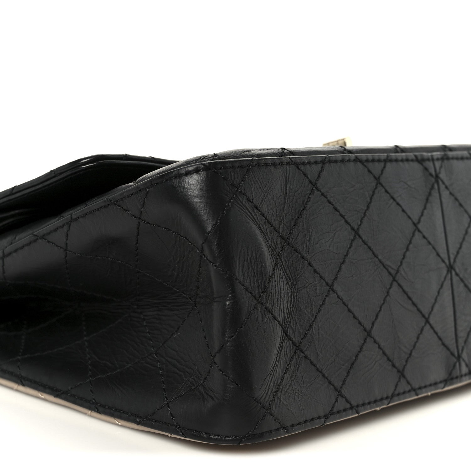 Chanel Aged Calfskin Quilted 2.55 Reissue 226 Flap Beige Black