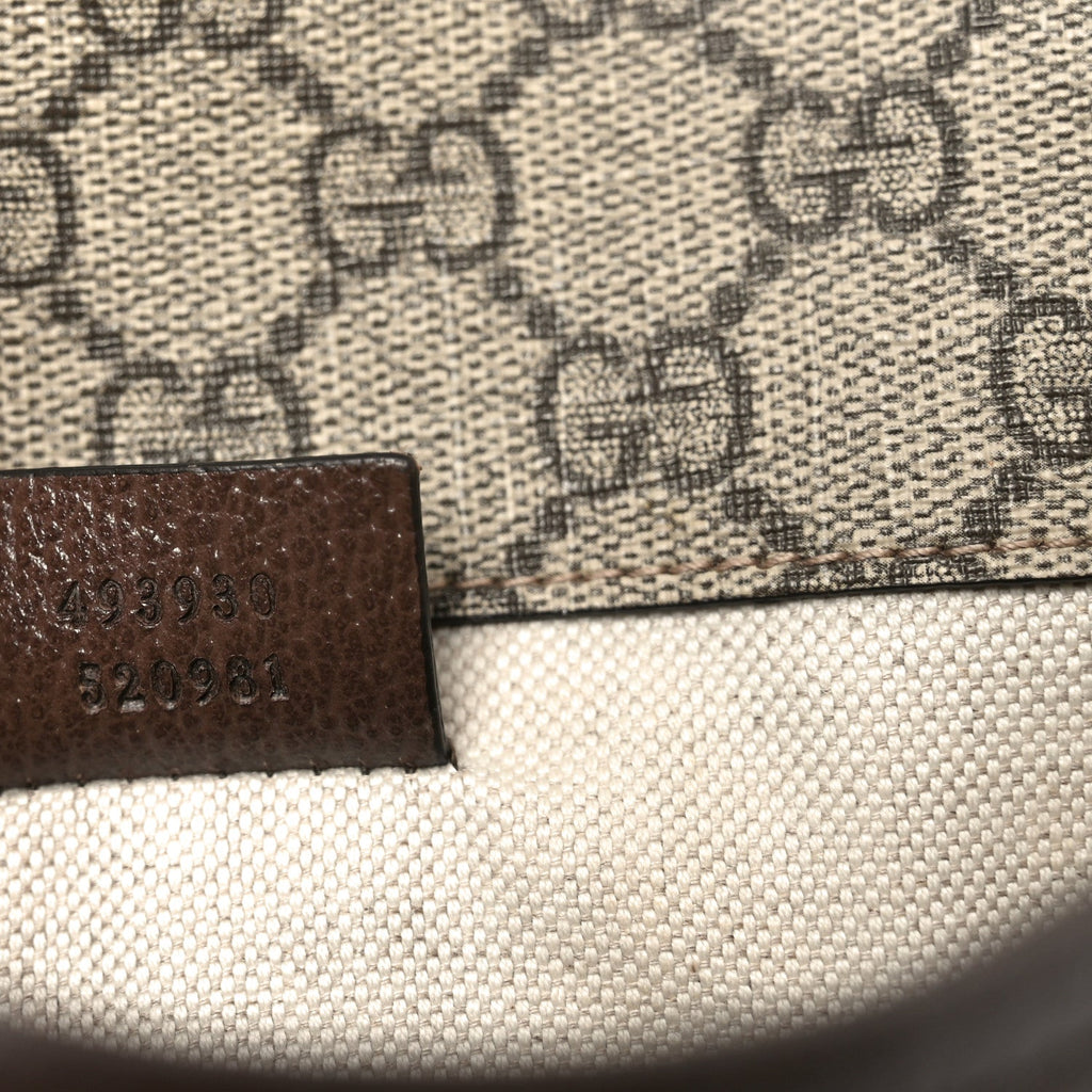 Gucci GG Supreme Monogram Neo Vintage Web Belt Bag Brown