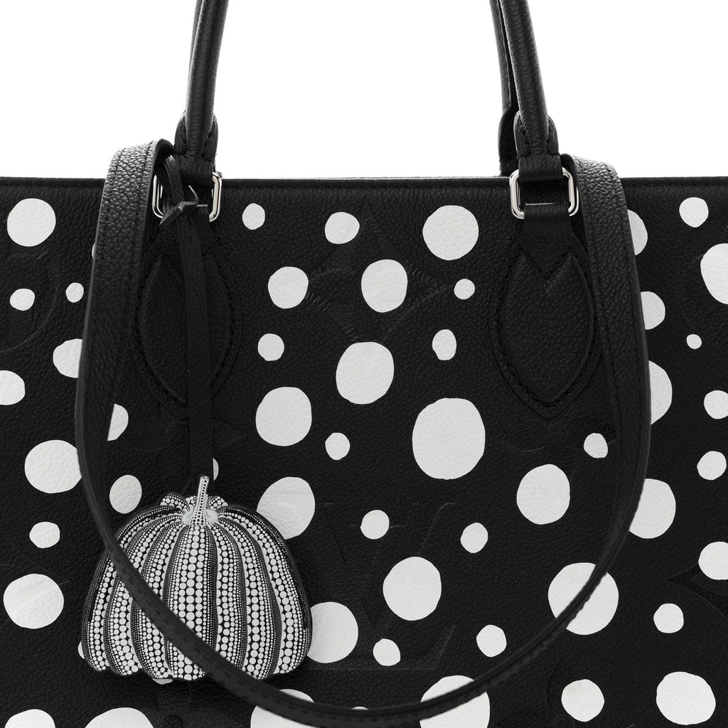 Louis Vuitton Monogram Kusama Dots Onthego MM Black White