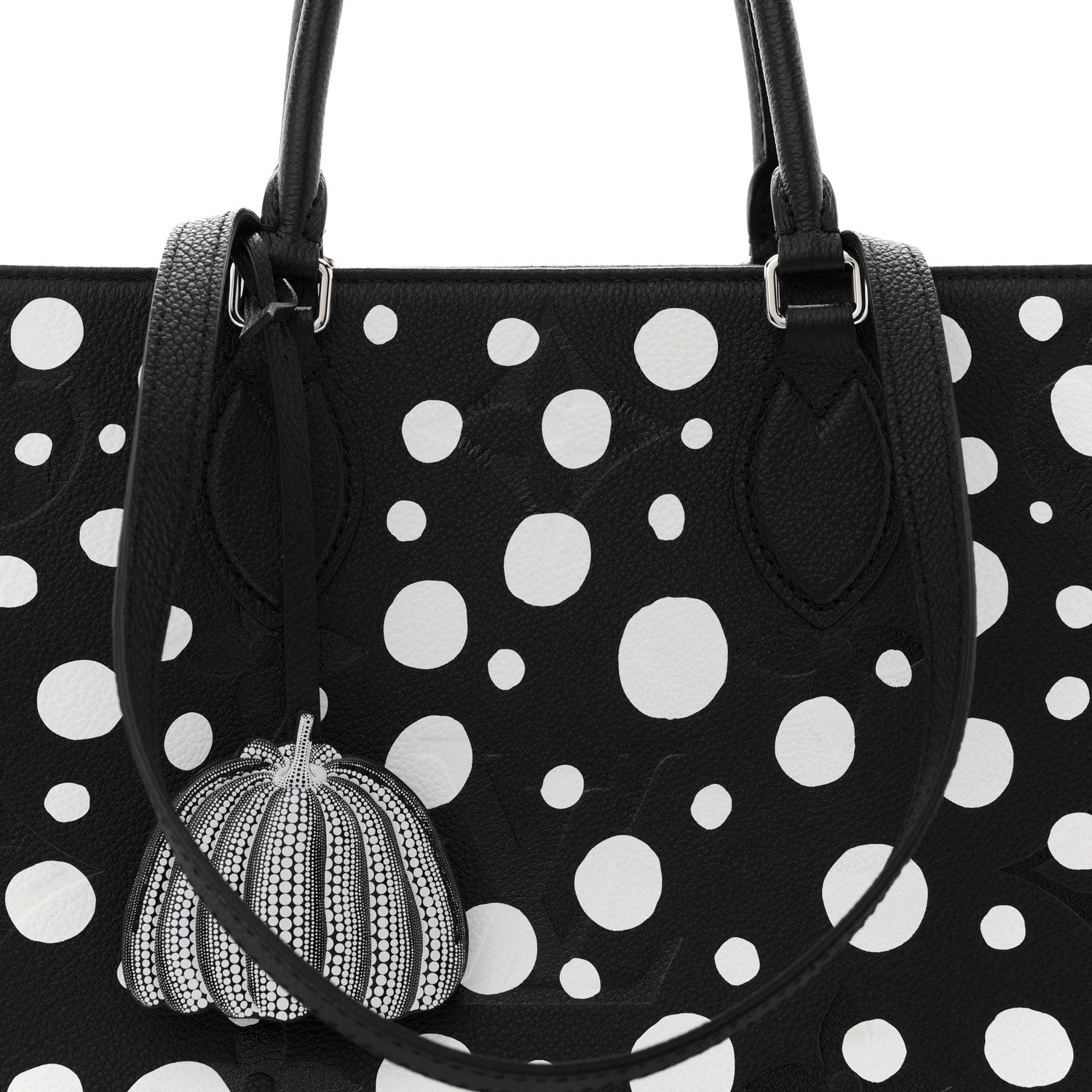Louis Vuitton Monogram Kusama Dots Onthego MM Black White