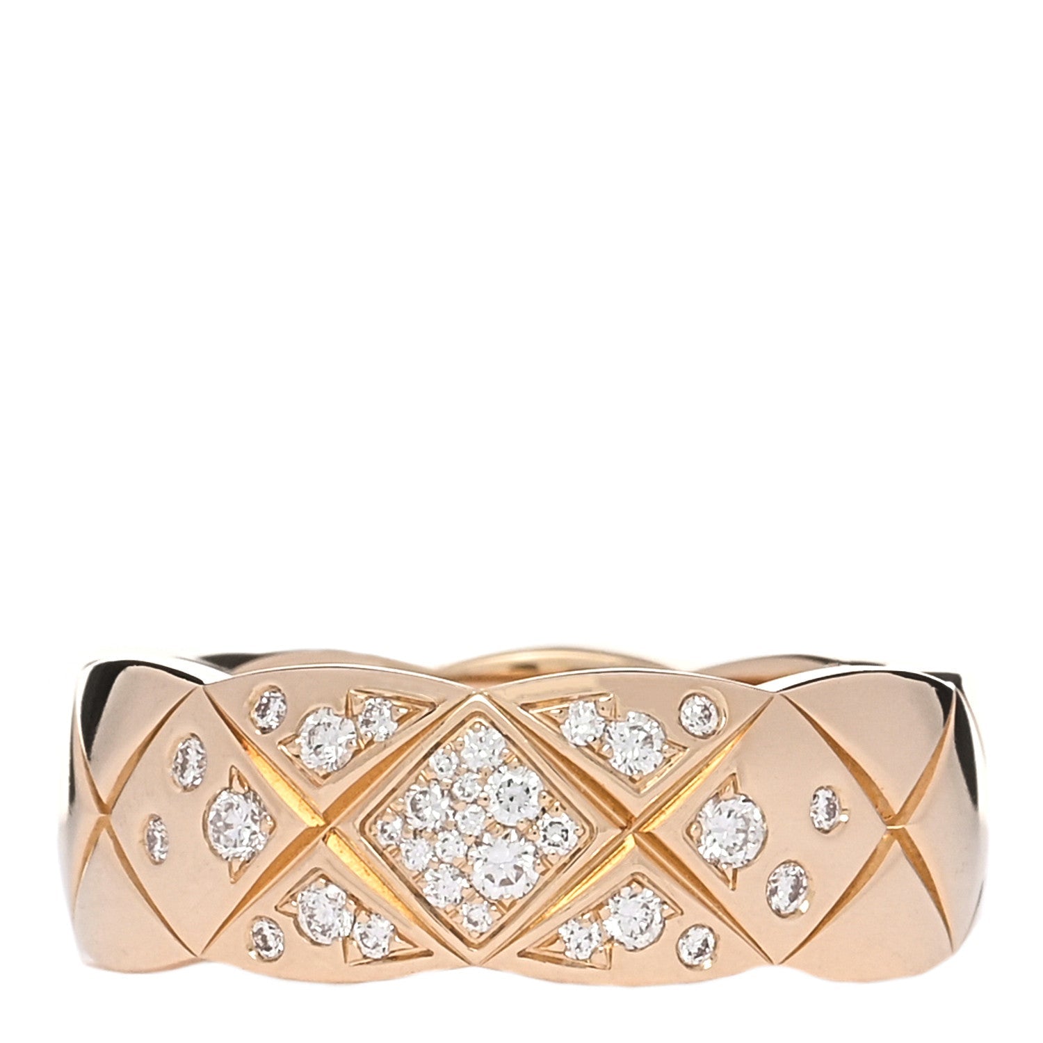 18K Yellow Gold Diamond Small Coco Crush Ring 48 4.5