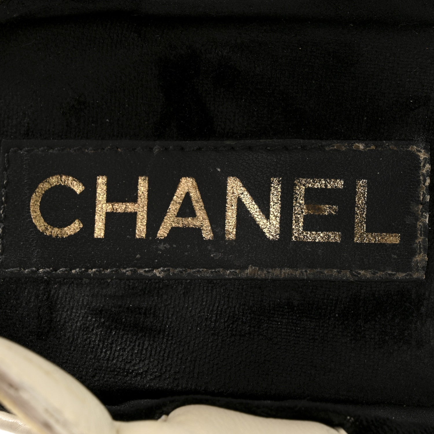 Chanel Shiny Calfskin Quilted Wedge Sandals 36 Ivory