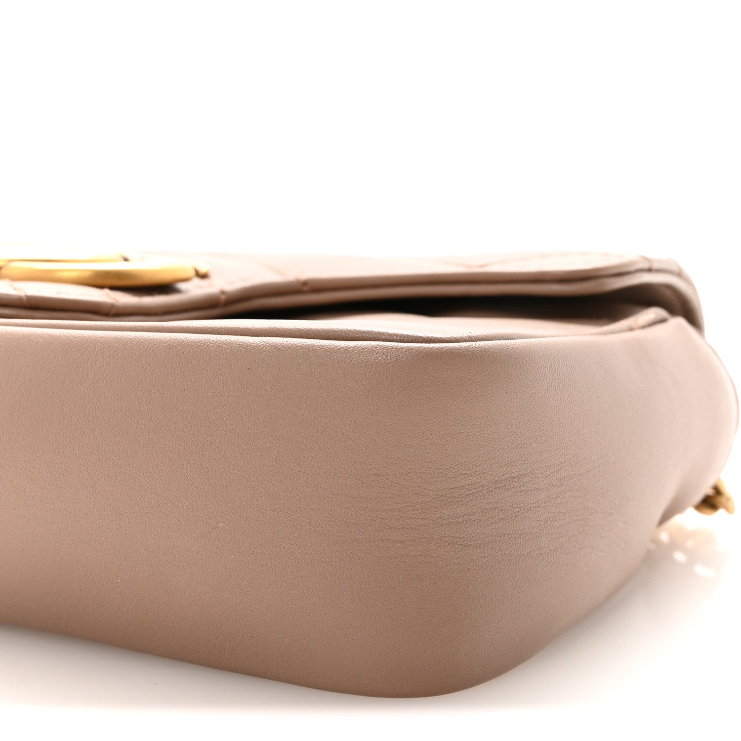 Gucci Calfskin Matelasse Super Mini GG Marmont Shoulder Bag Porcelain Rose