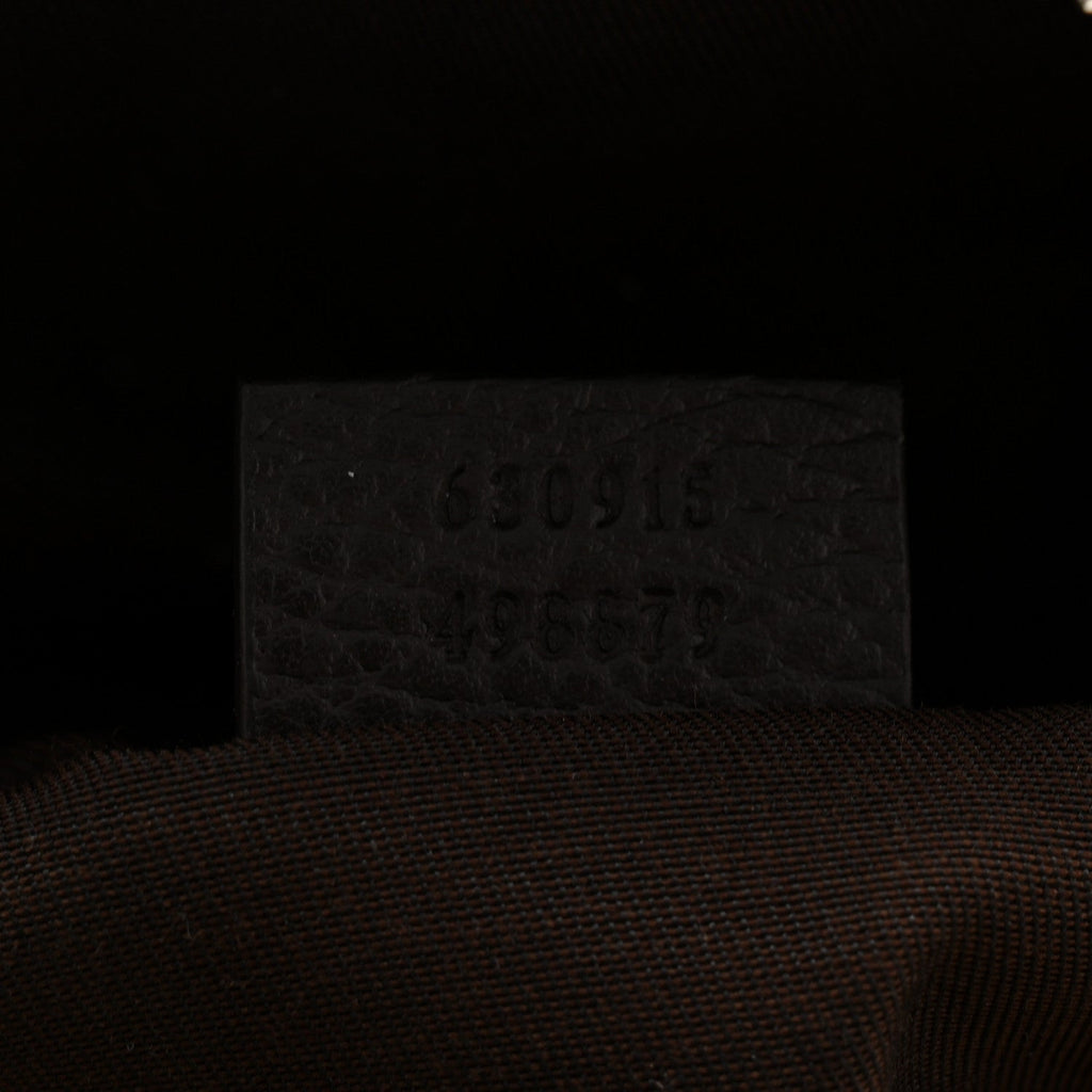 Gucci Monogram Dollar Calfskin Waist Pouch Beige Ebony Testa di Moro Marrone Scuro