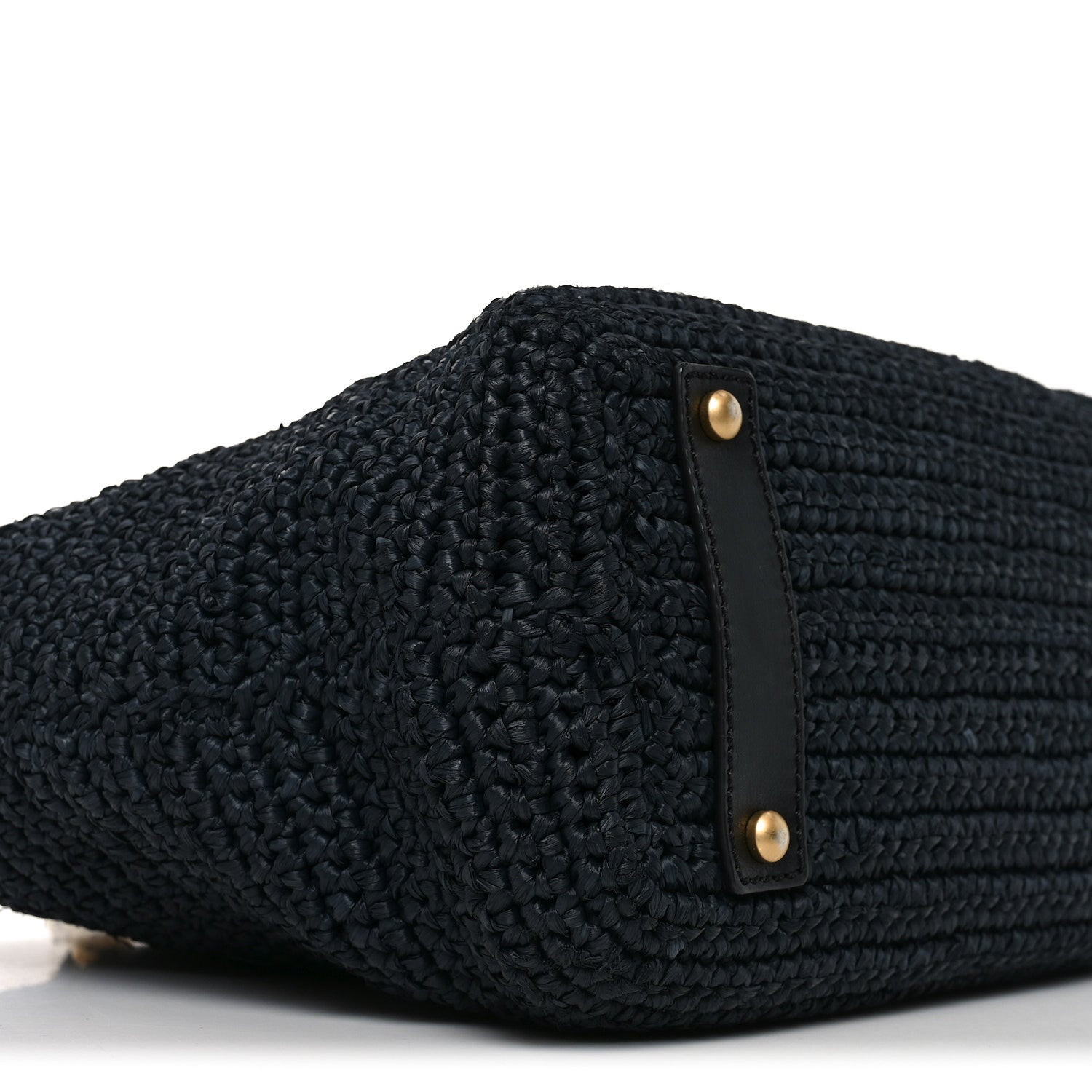Chanel Straw Raffia Tote Black