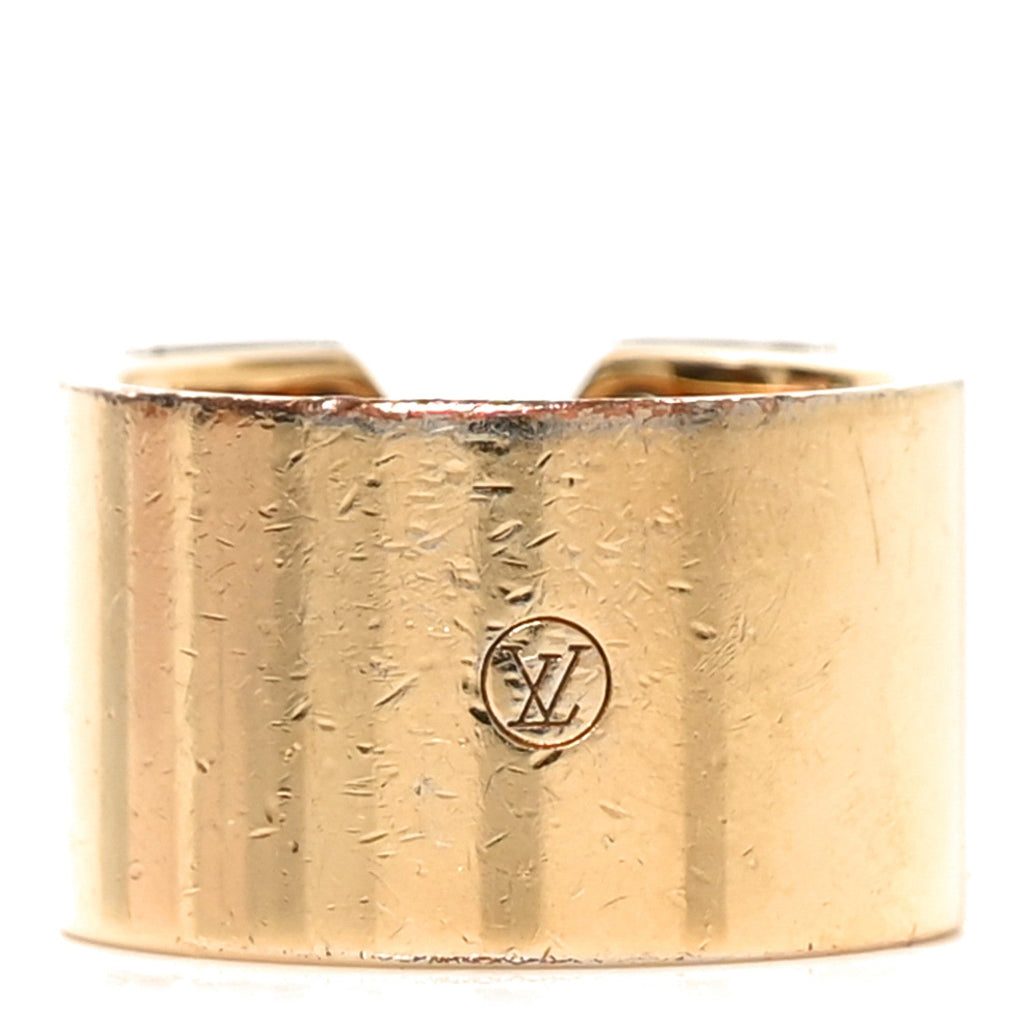 Louis Vuitton Brass Essential V Ring L 57 8 Gold Silver