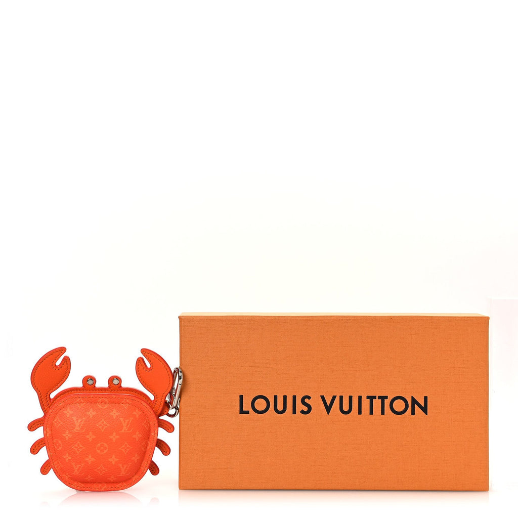 Louis Vuitton Monogram Crab Bag Charm Orange
