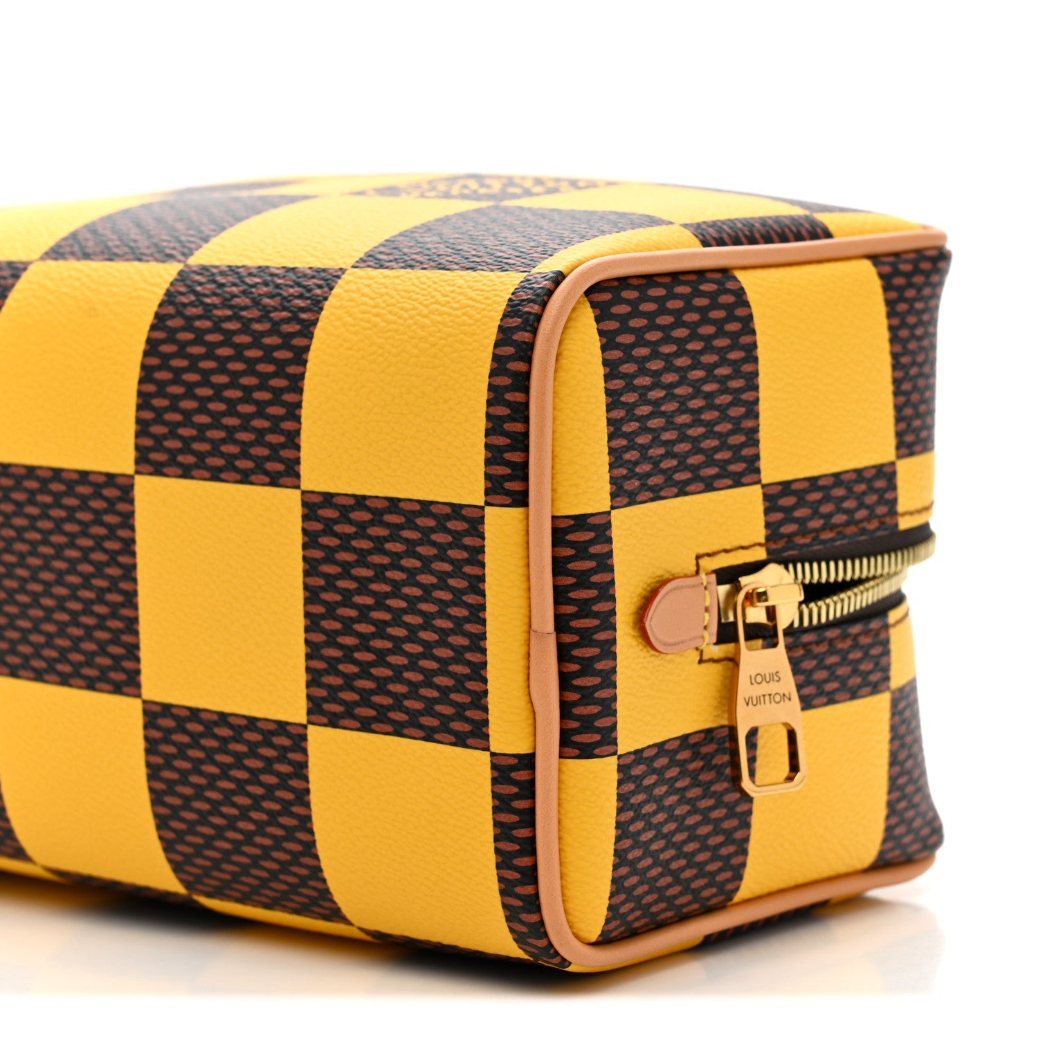 Louis Vuitton Damier Pop Dopp Kit Toilet Pouch Jaune Mat