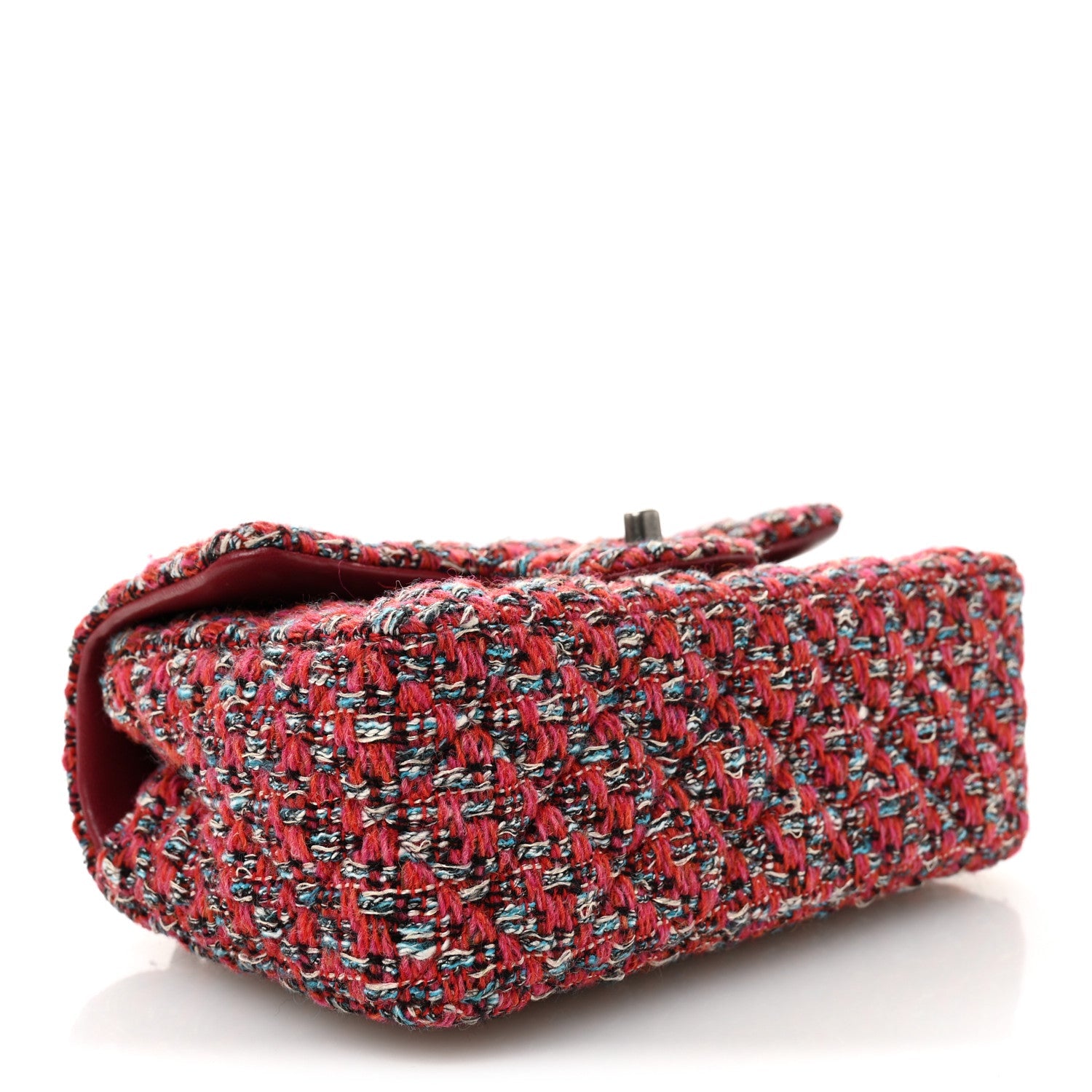 Chanel Tweed Quilted Mini Rectangular Flap Red Blue Ecru Black Pink