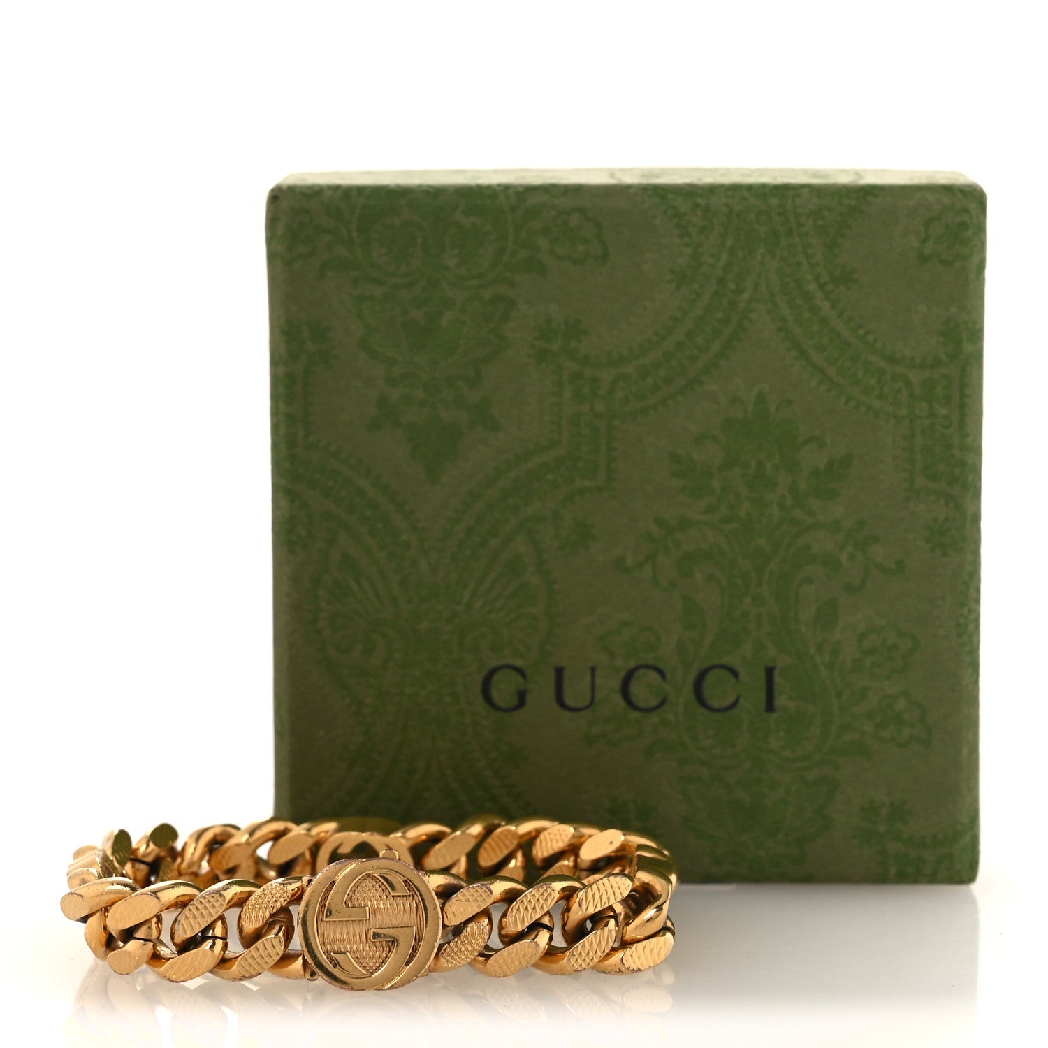 Gucci Interlocking G Curb Chain Bracelet S Gold