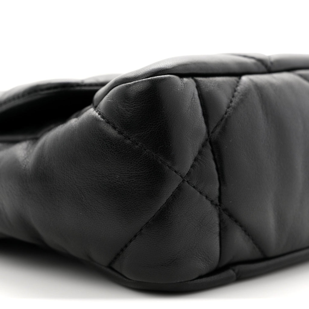 Chanel Lambskin Quilted Medium Chanel 19 Flap Black