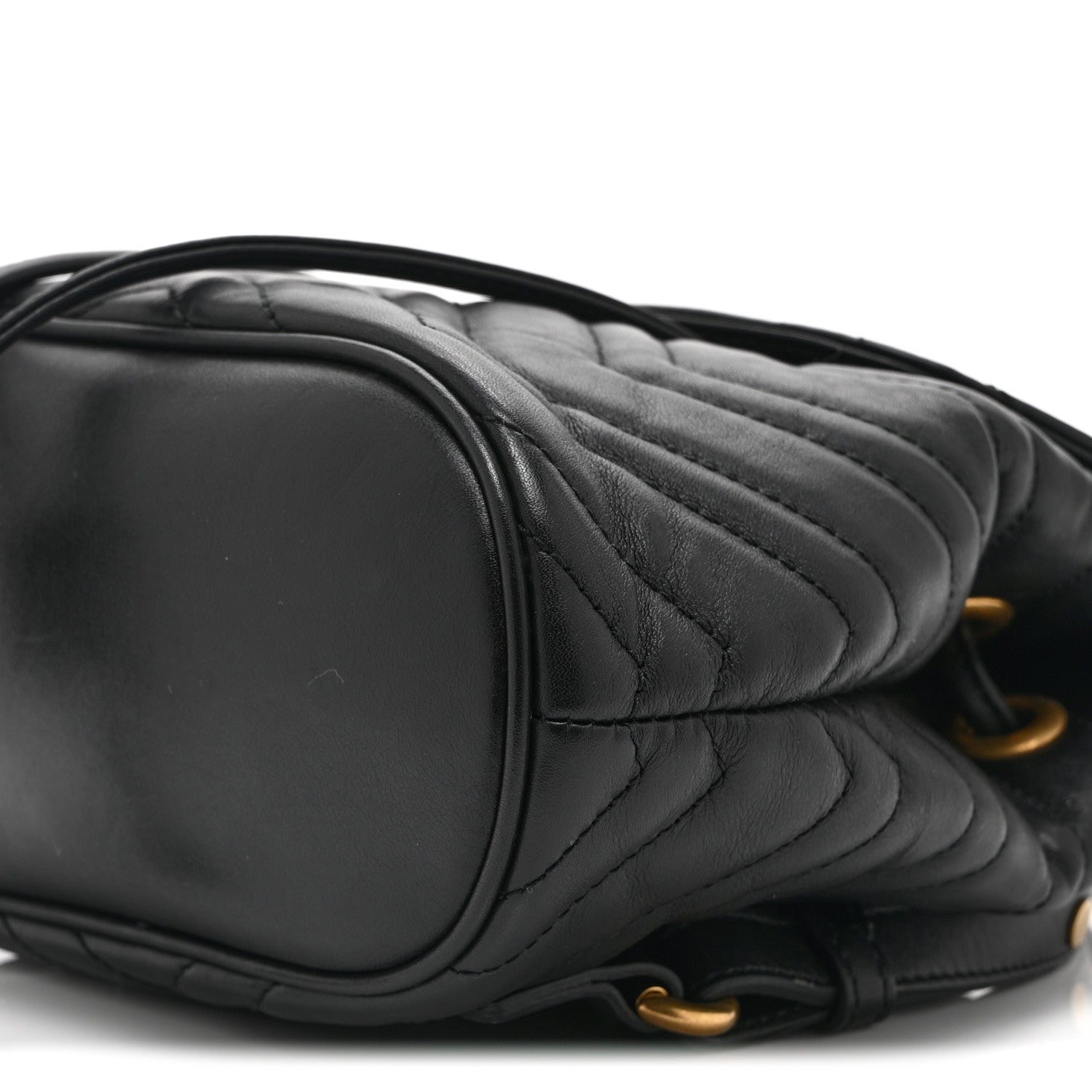 Gucci Calfskin Matelasse GG Marmont Flap Backpack Black