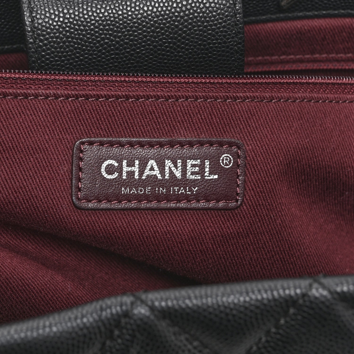 Chanel Caviar Quilted Large Coco Handle Shopping Tote Black