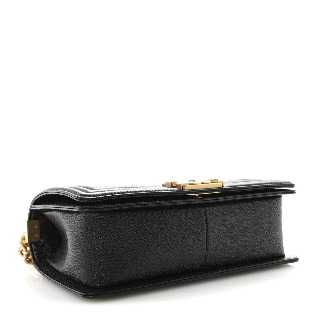 Chanel Caviar Quilted Medium Boy Flap Black