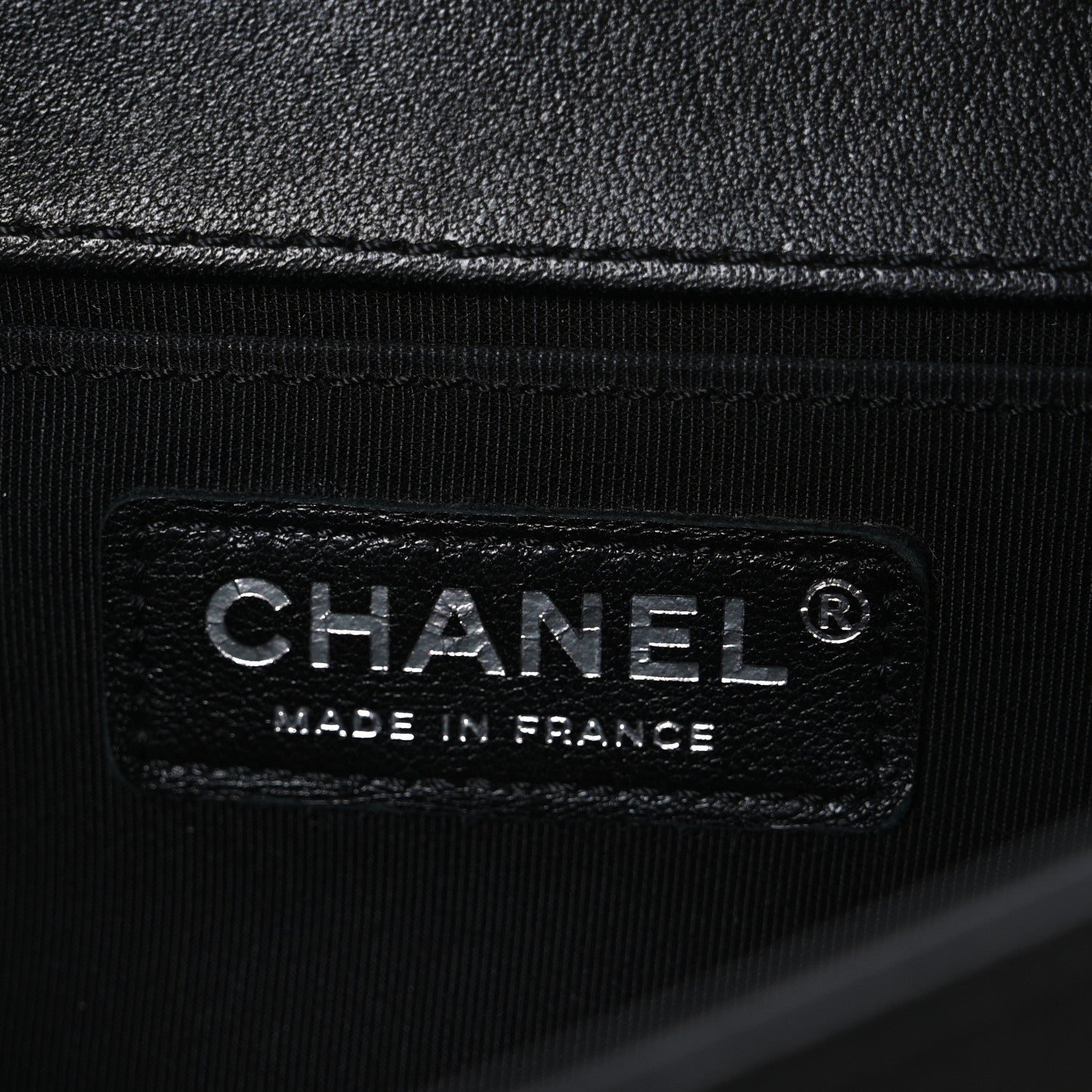 Chanel Lambskin Stitched Medium Boy Flap Black