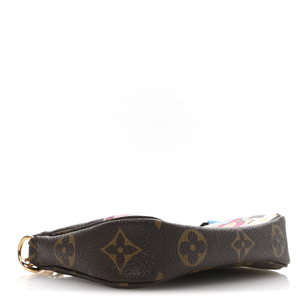 Louis Vuitton Monogram 2022 Christmas Animation Tokyo Mini Pochette Accessories Blue