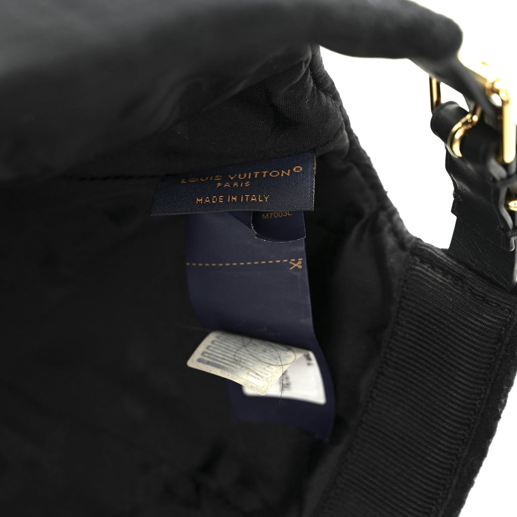 Louis Vuitton Wool Silk Monogram Endless Cap L Black