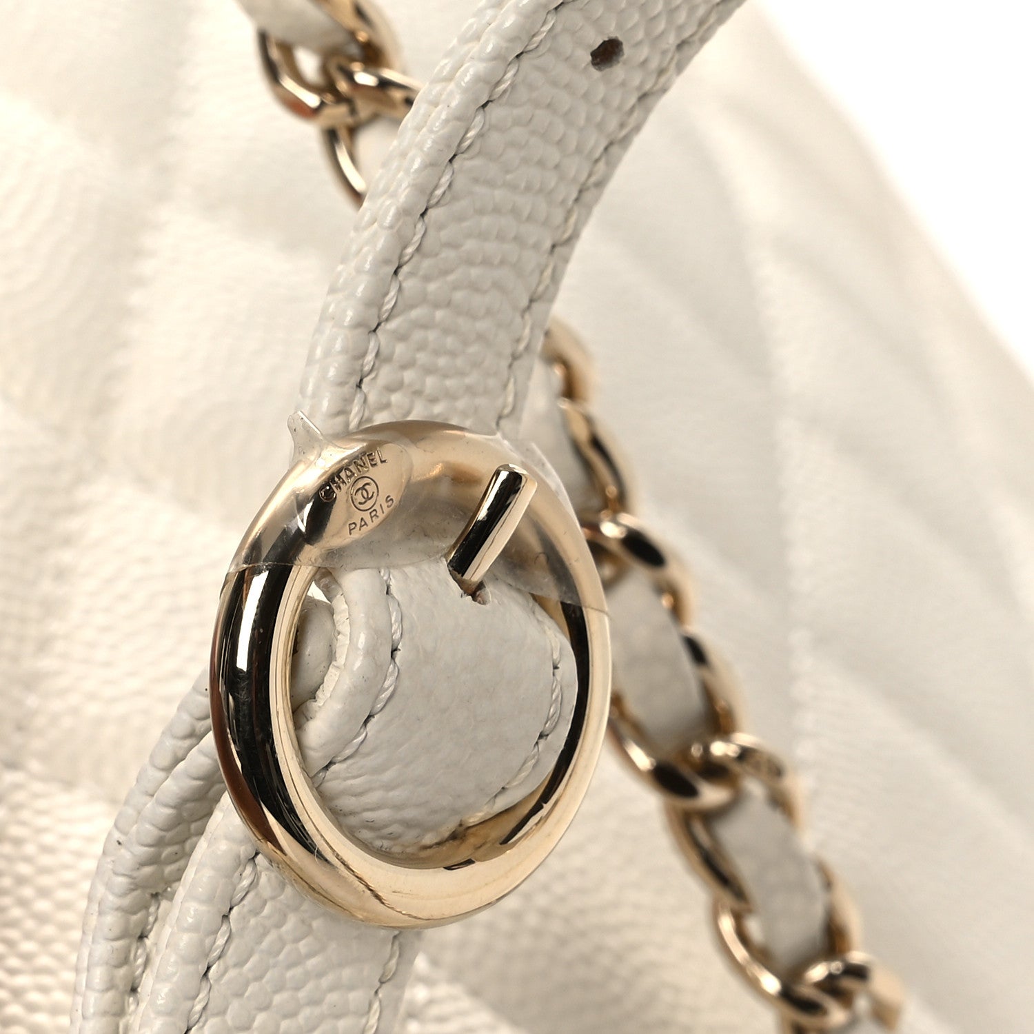 Chanel Caviar Quilted Small CC Day Backpack White