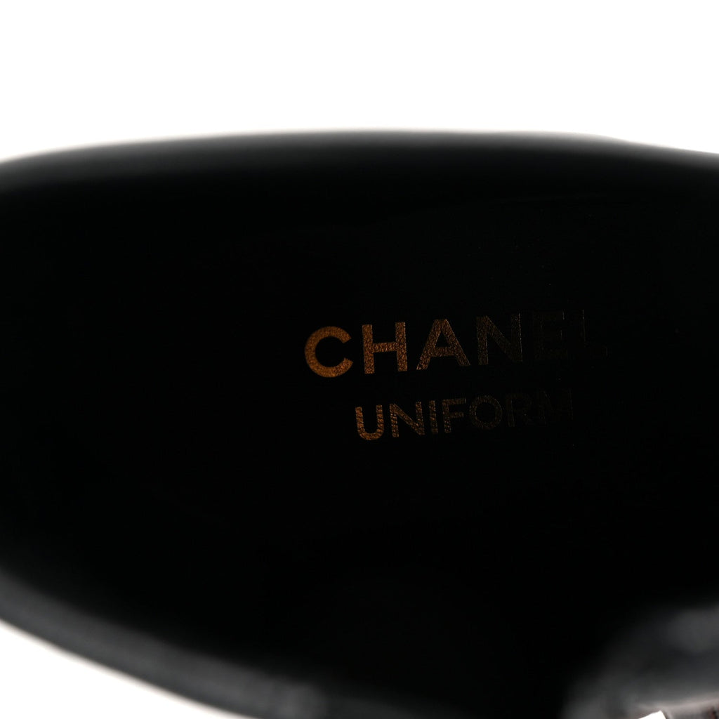 Chanel Stretch Lambskin Cap Toe CC Short Boots 37 Black