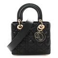 Christian Dior Lambskin Cannage Small My ABCDior Lady Dior Black