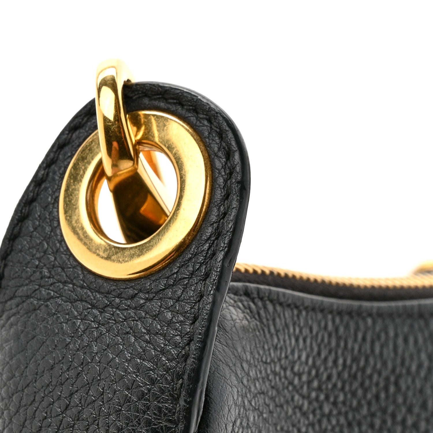 Prada Vitello Phenix Zippered Messenger Hobo Black