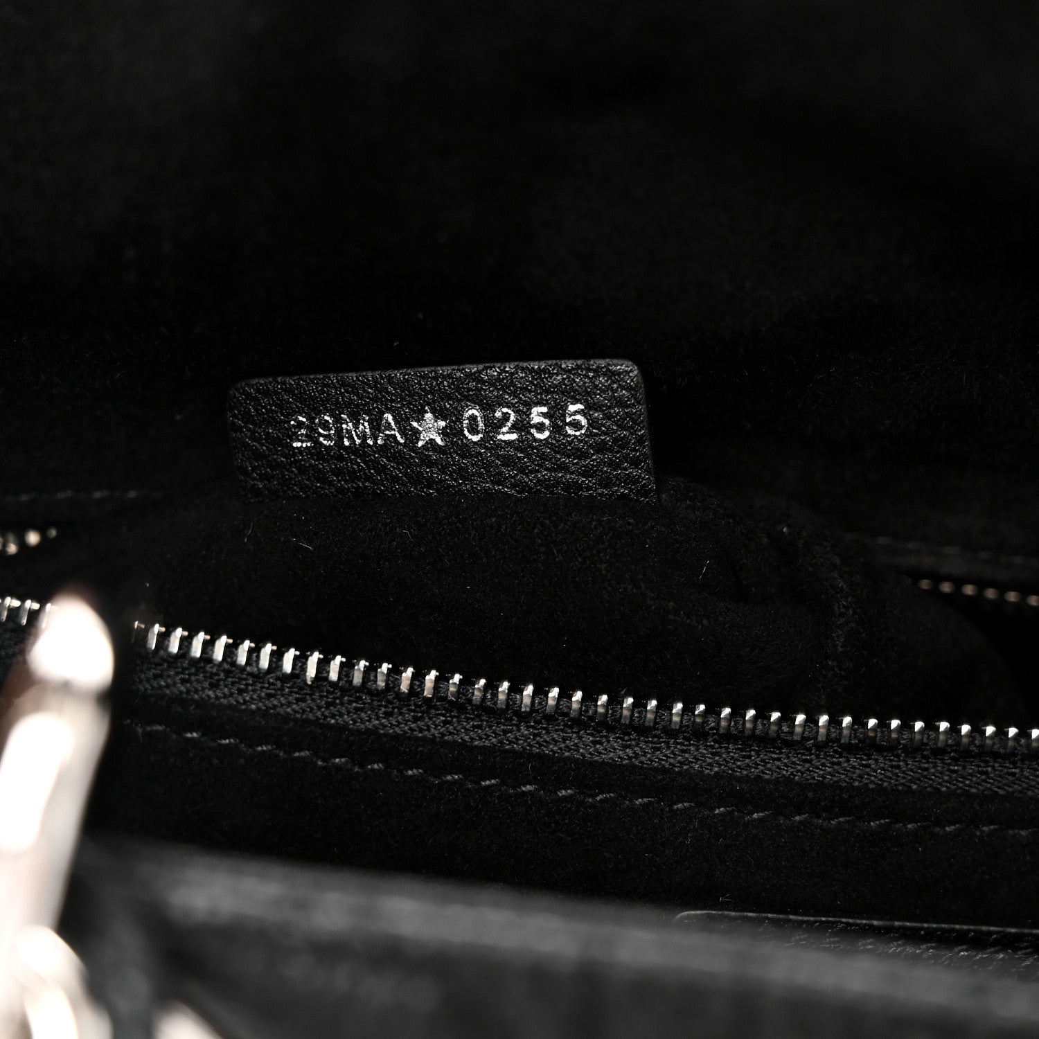 Christian Dior Grained Calfskin Cannage Medium Lady Dior Black