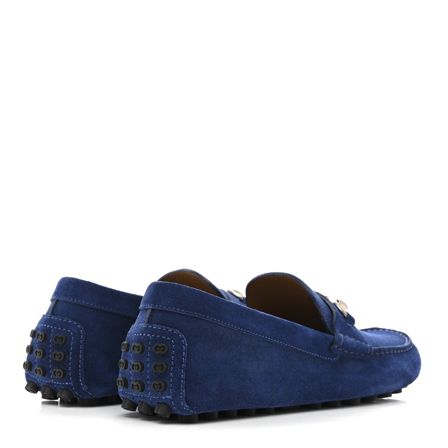 Gucci Suede Mens Horsebit Driver Loafers 8 Royale