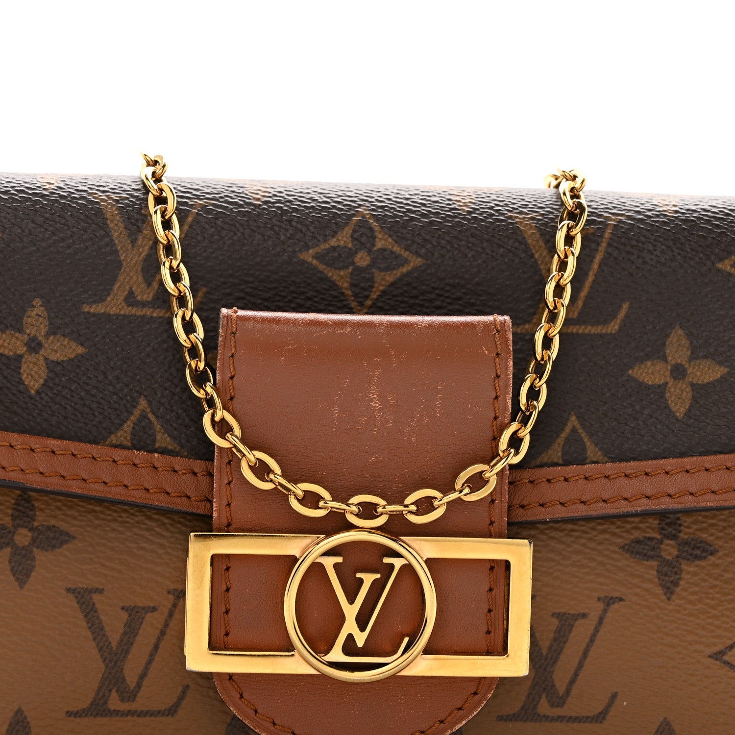 Louis Vuitton Reverse Monogram Dauphine Chain Wallet