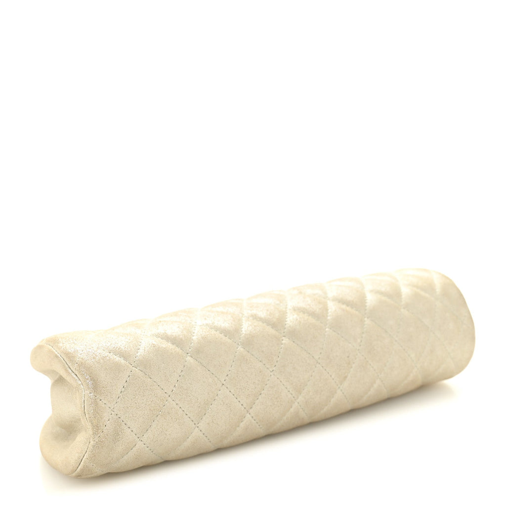 Chanel Metallic Calfskin Quilted Timeless Clutch Gold