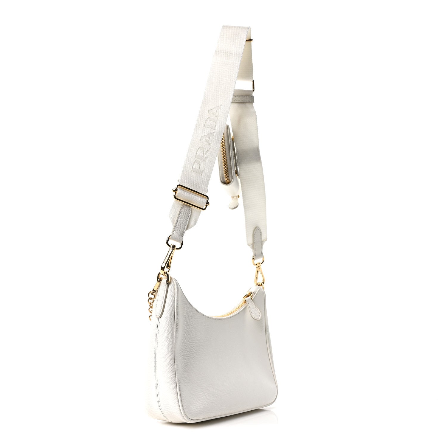 Prada Saffiano Re-Edition 2005 Shoulder Bag White