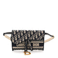 Christian Dior Oblique Slim Saddle Pouch Blue