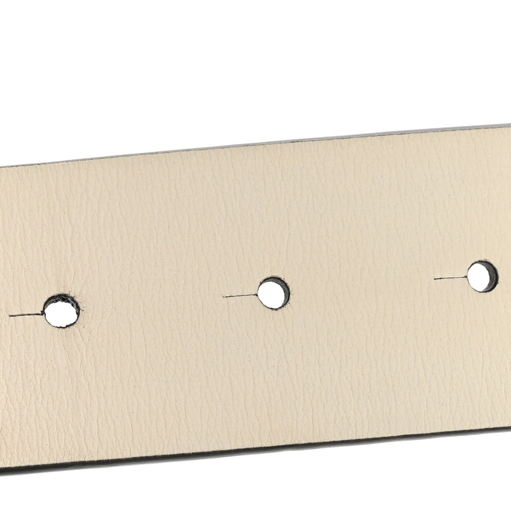 Calfskin CC Reversible Belt 85 White Black