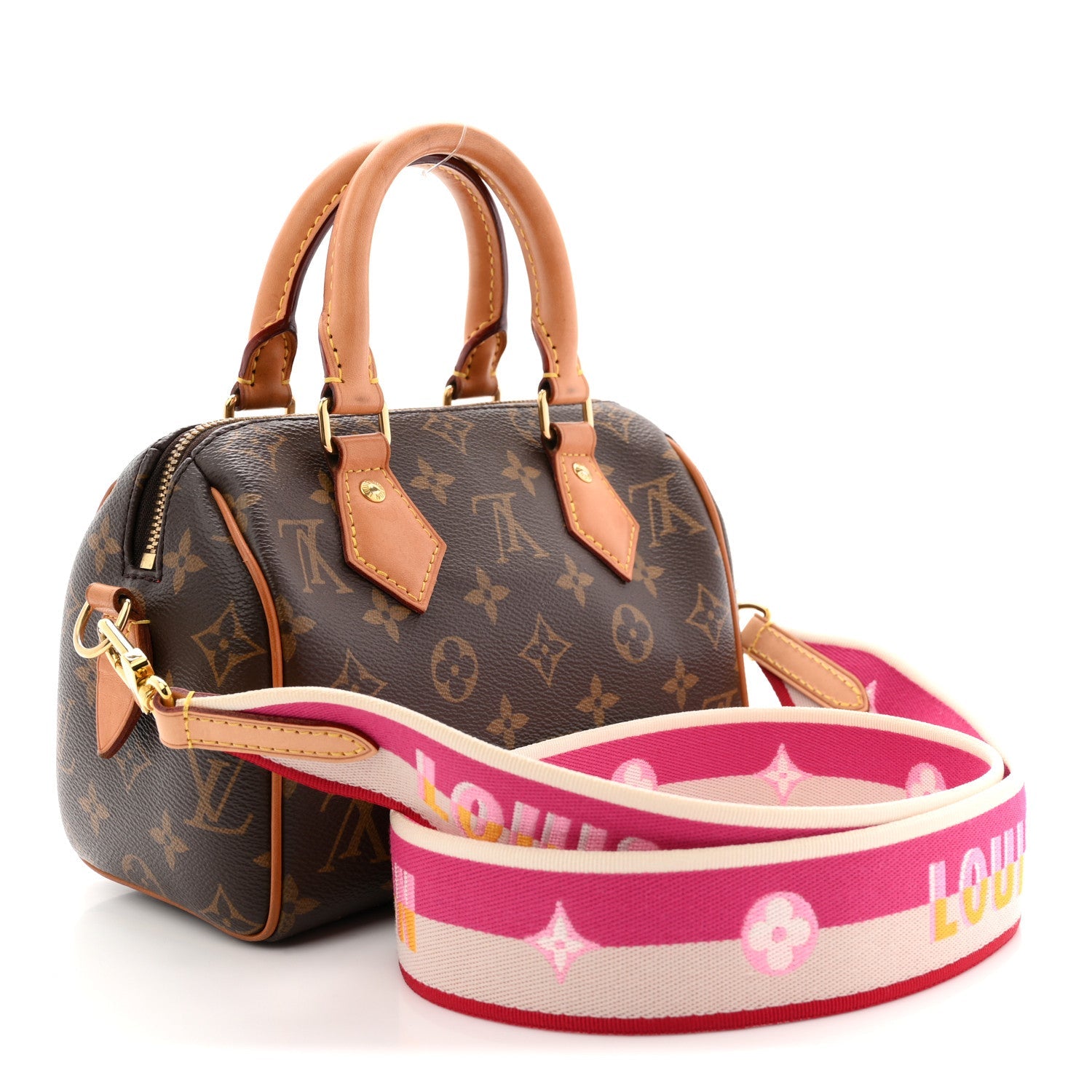 Louis Vuitton Monogram Speedy Bandouliere 20 Fuchsia