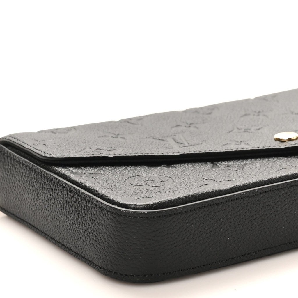 Louis Vuitton Empreinte Pochette Felicie Chain Wallet Black